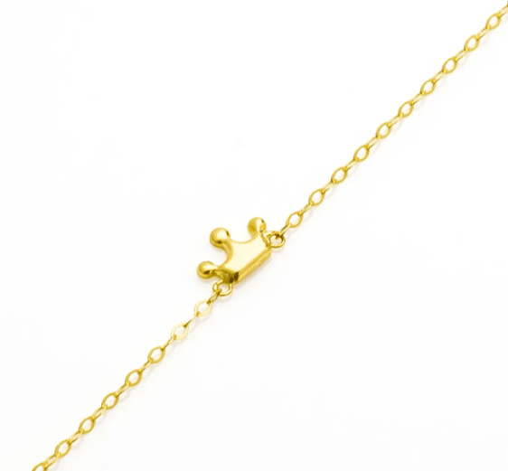 Pulseira de ouro infantil princesa