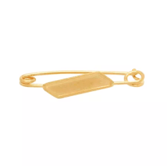 Alfinete de Ouro 18k com plaquinha